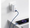 Baseus Crystal Shine USB / USB-C töltő- és adatkábel, 5A, 1,2m, kék