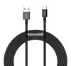 Baseus Superior USB / USB-C töltő- és adatkábel, 66W, 2m, fekete