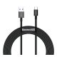 Baseus Superior USB / USB-C töltő- és adatkábel, 66W, 2m, fekete