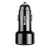 Baseus Magic autós szivargyújtó töltő 2xUSB-A QC 3.0 45W, fekete, CCMLC20A-01