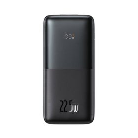   Baseus Bipow Pro Power bank / külső akkumulátor, 10000mAh, 2xUSB-A, USB-C, 22.5W, fekete