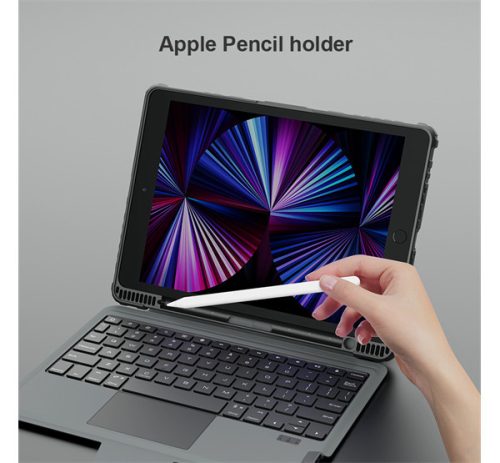 Nillkin Bumper Combo Apple iPad 10.2" billentyűzetes flip tok, fekete