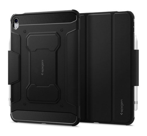 Spigen Rugged Armor Pro Apple iPad 10.9" (2022) / iPad 11" (2025) oldalra nyíló tok, fekete