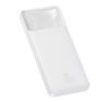 Baseus Bipow Power bank / külső akkumulátor, 10000mAh, 2xUSB, 1xUSB-C, 20W, fehér