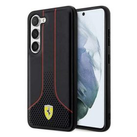   Ferrari Perforated 296 P Samsung Galaxy S23+ hátlap tok, fekete