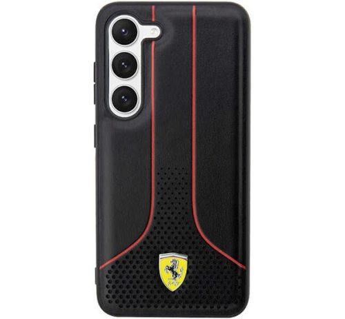 Ferrari Perforated 296 P Samsung Galaxy S23+ hátlap tok, fekete