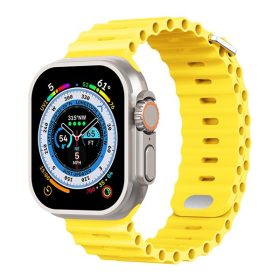 Phoner River Apple Watch 41/40/38 mm szilikon szíj, sárga