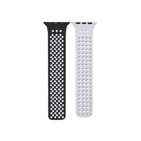   Phoner Spike Apple Watch szilikon szíj, 38/40/41mm, fekete/felhőszürke