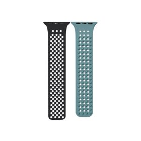   Phoner Spike Apple Watch szilikon szíj, 49/45/44/42mm, fekete/zöld