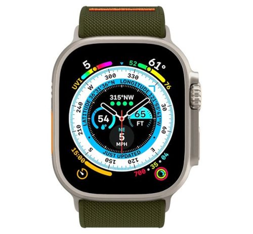 Spigen Lite Fit Ultra Apple Watch Ultra 3 / 2 / 1 49mm / 10 /  9 / 8 / 7 45mm / SE / 6 / 5 / 4 44mm / 3 / 2 / 1 42mm szövet szíj, keki
