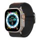Spigen Lite Fit Ultra Apple Watch Ultra 3 / 2 / 1 49mm / 10 /  9 / 8 / 7 45mm / SE / 6 / 5 / 4 44mm / 3 / 2 / 1 42mm szövet szíj, fekete