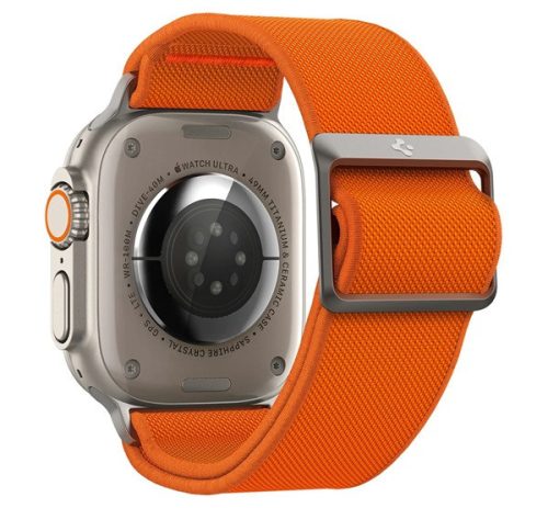 Spigen Lite Fit Ultra Apple Watch Ultra 3 / 2 / 1 49mm / 10 /  9 / 8 / 7 45mm / SE / 6 / 5 / 4 44mm / 3 / 2 / 1 42mm szövet szíj, narancs