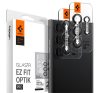 Spigen Glas.tR EZ Fit Optik Pro Samsung Galaxy S23 Ultra Tempered kameralencse-védő fólia felhelyező kerettel, fekete (2db)