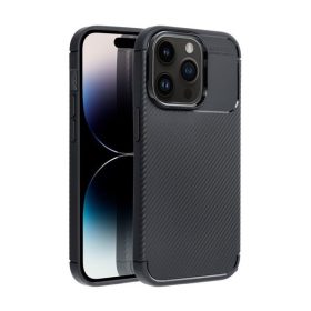   Forcell Carbon Premium Apple iPhone 14 Pro karbon mintás szilikon tok, fekete