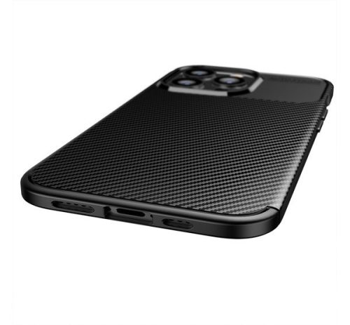 Forcell Carbon Premium Samsung Galaxy A52 5G / A52 LTE ( 4G ) / A52S karbon mintás szilikon tok, fekete