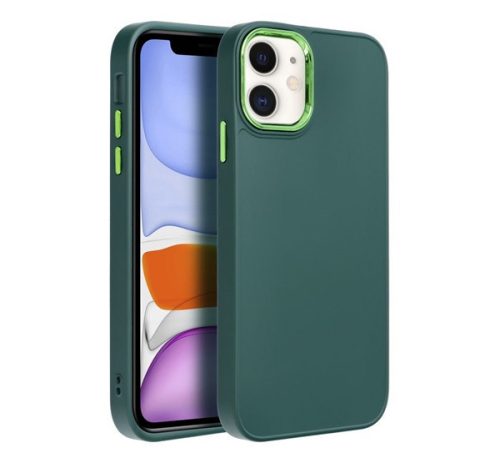 Frame Apple iPhone 11 szilikon tok, zöld