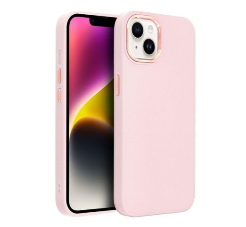 Frame Samsung Galaxy A14 4G/A14 5G  közepesen ütésálló tok kameravédő kerettel, rózsaszín
