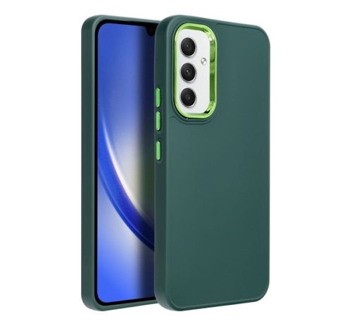 Frame Samsung Galaxy A54 5G közepesen ütésálló tok kameravédő kerettel, zöld