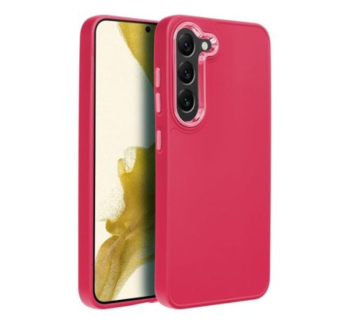 Frame Samsung Galaxy S23 közepesen ütésálló tok kameravédő kerettel, magenta