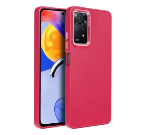 Frame Xiaomi Redmi Note 11 Pro/11 Pro 5G közepesen ütésálló tok kameravédő kerettel, magenta