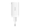 Baseus GaN5 Pro hálózati töltő 2xUSB-C + USB-A, USB-C-USB-C kábellel, 65W, fehér