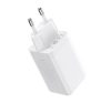 Baseus GaN5 Pro hálózati töltő 2xUSB-C + USB-A, USB-C-USB-C kábellel, 65W, fehér