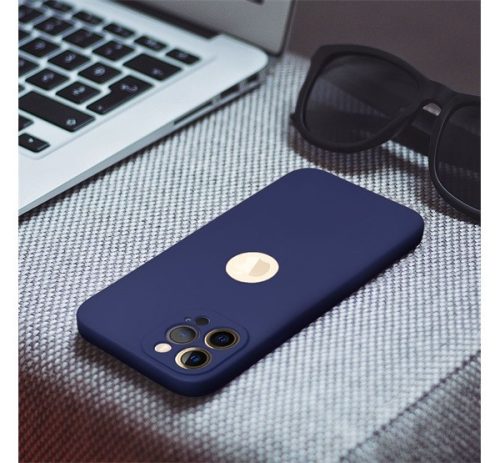 Forcell Soft Apple iPhone 15 Pro Max szilikon tok, sötétkék