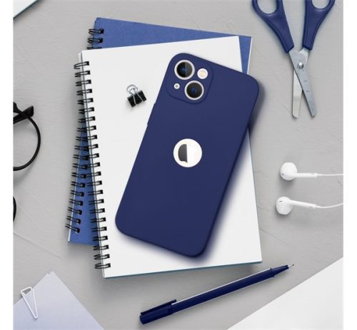 Forcell Soft Apple iPhone 15 Plus szilikon tok, sötétkék