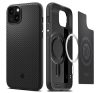Spigen Mag Armor MagFit Apple iPhone 15 tok, MagSafe, Matte Black, fekete