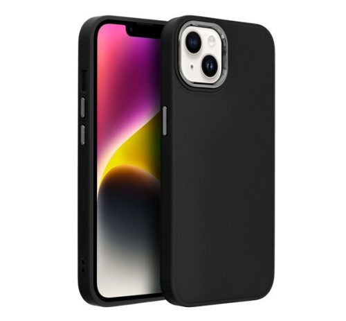 Frame Samsung Galaxy S24 Ultra közepesen ütésálló tok kameravédő kerettel, fekete