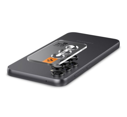 Spigen Glas.tR SLIM EZ Fit Optik Pro Samsung Galaxy S23 FE Tempered kameralencse-védő fólia felhelyező kerettel, fekete (2db)