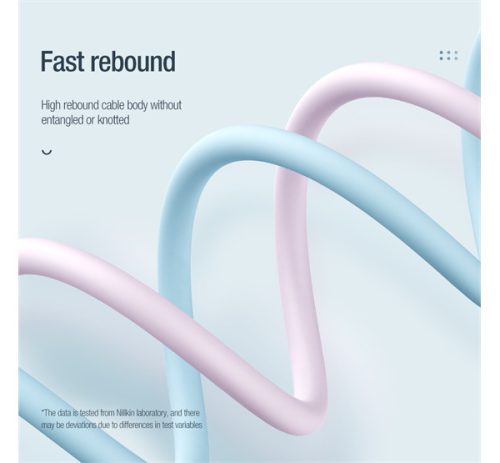 Nillkin Flowspeed USB-C / Lightning  szilikon kábel, 27W, 1,2m, kék