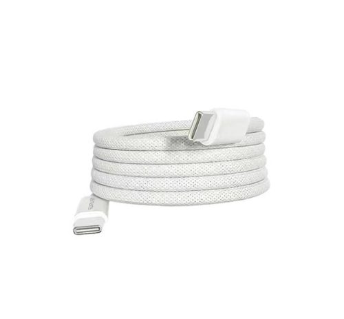 4smarts RollUp USB / USB-C mágnesesen feltekerhető töltő- és adatkábel, 1.5m, fehér