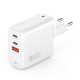 4smarts GaN Flex töltő adapter 2xUSB-C + 1 USB-A, 65W, fehér