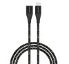 4smarts Extension USB / USB-C hosszabbító kábel / adapter, 60W, 1.5m, fekete / szürke
