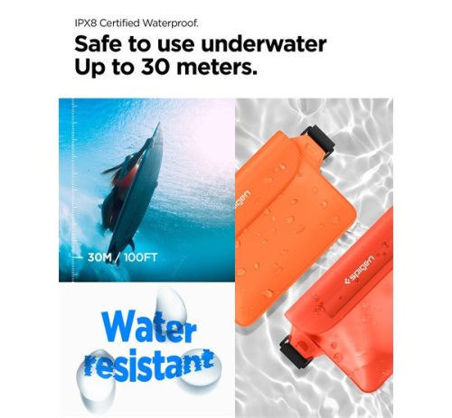 Spigen Aqua Shield A620  vízálló táska, narancssárga (2db)