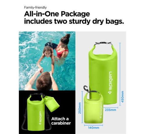 Spigen Aqua Shield A630 univerzális vízálló táska, kaktusz zöld