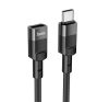 Hoco U107 USB-C hosszabbító kábel 1,2m, fekete