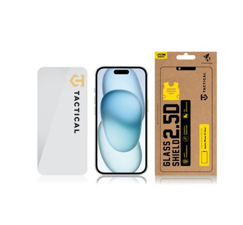 Tactical Glass Shield 2.5D Apple iPhone 15/ iPhone 16 kijelzővédő üvegfólia, átlátszó
