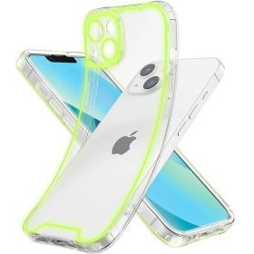   Apple iPhone 12 Pro foszforeszkáló / sötétben világító szilikon tok, sárga