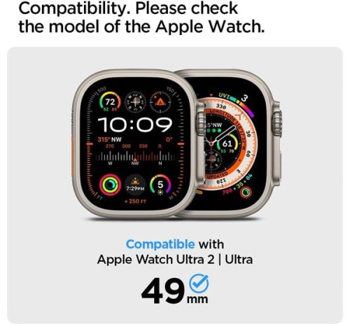 Spigen Lock Fit Apple Watch Ultra 2 / 1 49mm tok, fekete