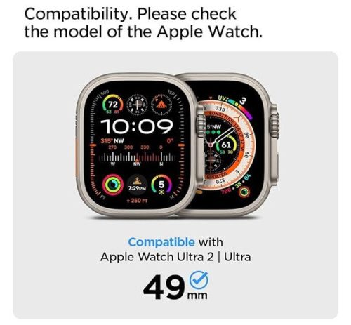 Spigen Lite Fit Pro Apple Watch Ultra 3 / 2 / 1 49mm tok / szíj, matt fekete
