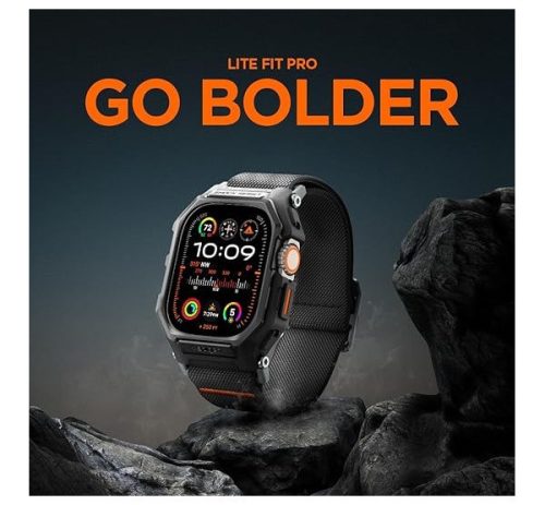 Spigen Lite Fit Pro Apple Watch Ultra 3 / 2 / 1 49mm tok / szíj, matt fekete