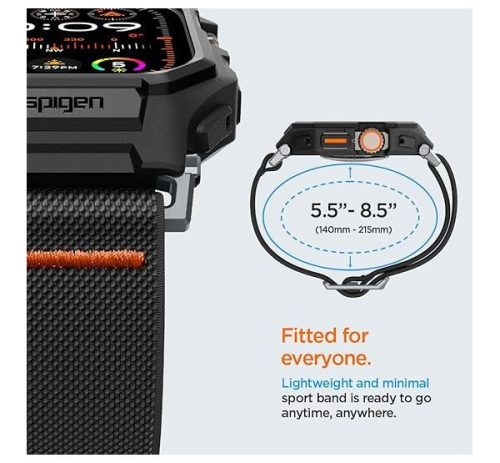 Spigen Lite Fit Pro Apple Watch Ultra 3 / 2 / 1 49mm tok / szíj, matt fekete