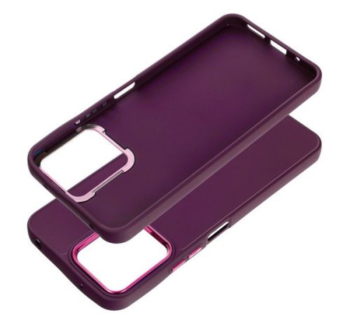 Frame Xiaomi Redmi 12 4G / 12 5G közepesen ütésálló tok kameravédő kerettel, lila