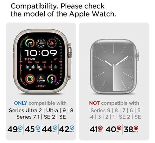 Spigen Sleek Link Apple Watch Ultra 3 / 2 / 1 49mm 10 46mm / 9 / 8 / 7 45mm / SE (2 / 1) / 6 / 5 / 4 44mm / 3 / 2 / 1 42mm szíj, ezüst