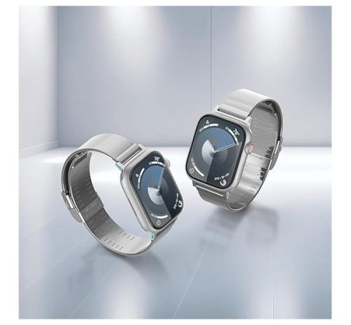 Spigen Sleek Link Apple Watch Ultra 3 / 2 / 1 49mm 10 46mm / 9 / 8 / 7 45mm / SE (2 / 1) / 6 / 5 / 4 44mm / 3 / 2 / 1 42mm szíj, ezüst