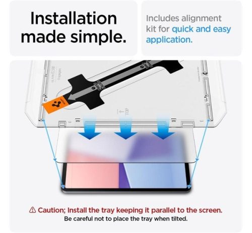 Spigen Glas.tR EZ Fit Apple iPad Air 13" (2024 / 2025) tempered kijelzővédő fólia felhelyező kerettel (1db)