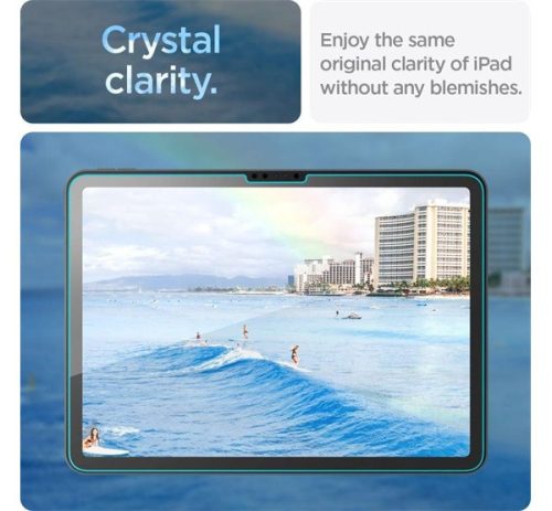Spigen Glas.tR EZ Fit Apple iPad Air 13" (2024 / 2025) tempered kijelzővédő fólia felhelyező kerettel (1db)