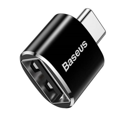 Baseus USB-USB-C 2.4A adapter, fekete